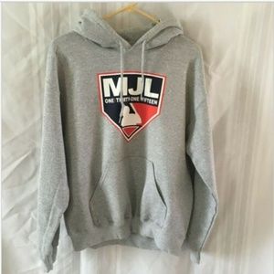 Pullover Hoodie MJL BASEBALL Gray Sweatshirt  Med